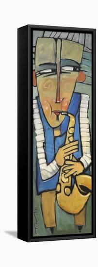 Saxophone Player-Tim Nyberg-Framed Premier Image Canvas