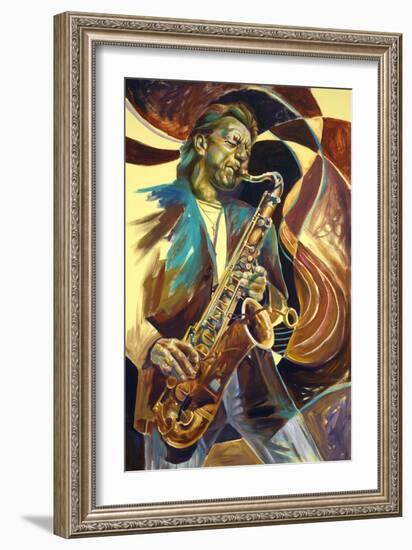 Saxophone-Shen-Framed Art Print