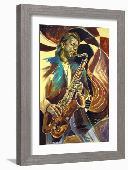 Saxophone-Shen-Framed Art Print