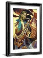 Saxophone-Shen-Framed Art Print