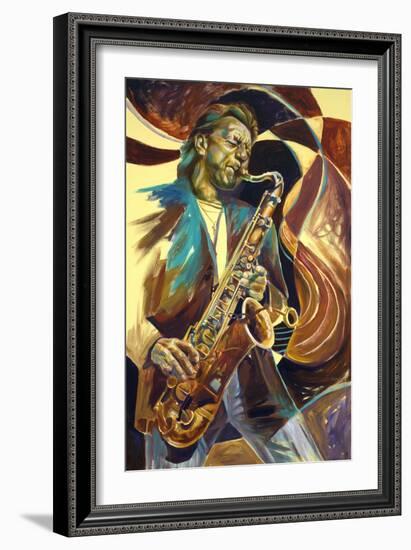 Saxophone-Shen-Framed Art Print