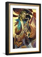 Saxophone-Shen-Framed Art Print