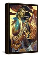Saxophone-Shen-Framed Stretched Canvas