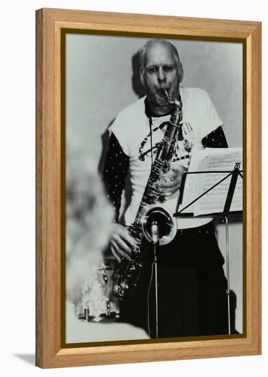 Saxophonist Don Rendell Playing at Campus West, Welwyn Garden City, Hertfordshire, 1986-Denis Williams-Framed Premier Image Canvas