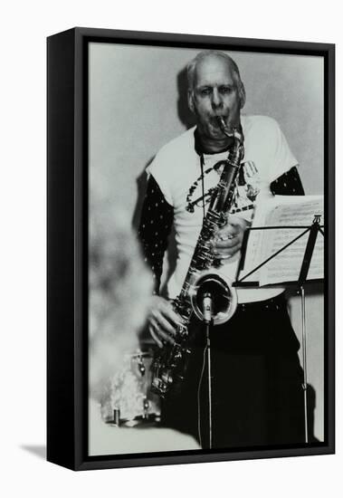 Saxophonist Don Rendell Playing at Campus West, Welwyn Garden City, Hertfordshire, 1986-Denis Williams-Framed Premier Image Canvas