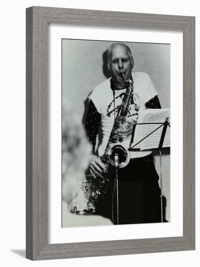 Saxophonist Don Rendell Playing at Campus West, Welwyn Garden City, Hertfordshire, 1986-Denis Williams-Framed Photographic Print