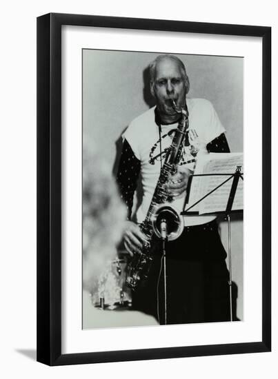 Saxophonist Don Rendell Playing at Campus West, Welwyn Garden City, Hertfordshire, 1986-Denis Williams-Framed Photographic Print