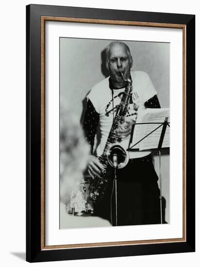 Saxophonist Don Rendell Playing at Campus West, Welwyn Garden City, Hertfordshire, 1986-Denis Williams-Framed Photographic Print