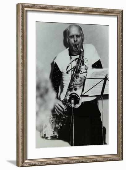 Saxophonist Don Rendell Playing at Campus West, Welwyn Garden City, Hertfordshire, 1986-Denis Williams-Framed Photographic Print