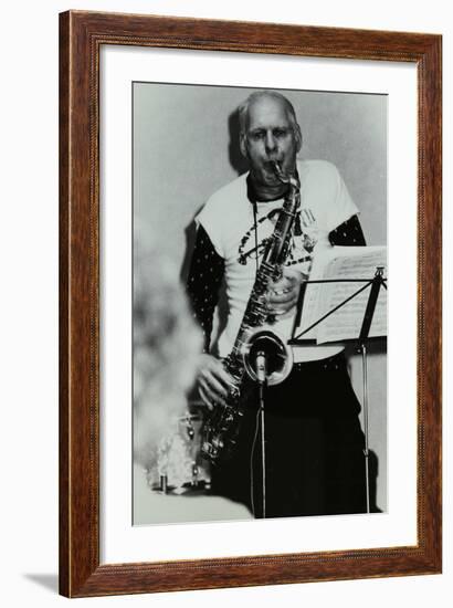 Saxophonist Don Rendell Playing at Campus West, Welwyn Garden City, Hertfordshire, 1986-Denis Williams-Framed Photographic Print