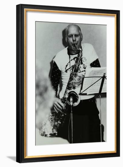 Saxophonist Don Rendell Playing at Campus West, Welwyn Garden City, Hertfordshire, 1986-Denis Williams-Framed Photographic Print