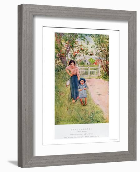 Say a Nice How Do You Do to Your Uncle, 1917-Carl Larsson-Framed Giclee Print