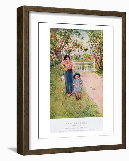 Say a Nice How Do You Do to Your Uncle, 1917-Carl Larsson-Framed Giclee Print