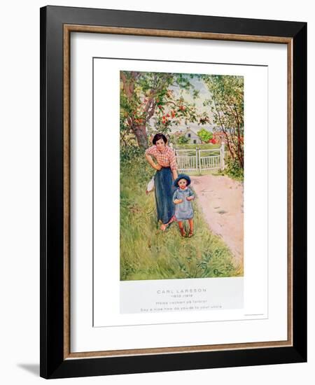 Say a Nice How Do You Do to Your Uncle, 1917-Carl Larsson-Framed Giclee Print