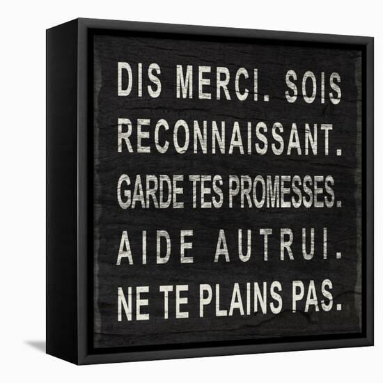 Say Thank You (French)-Sd Graphics Studio-Framed Stretched Canvas