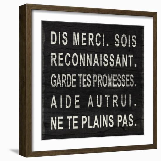 Say Thank You (French)-Sd Graphics Studio-Framed Art Print