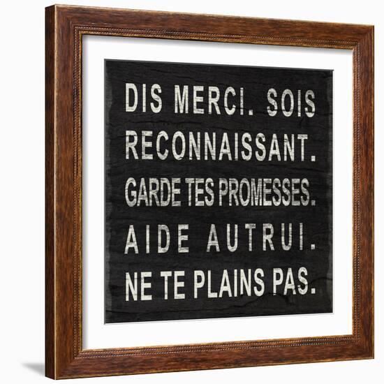 Say Thank You (French)-Sd Graphics Studio-Framed Art Print