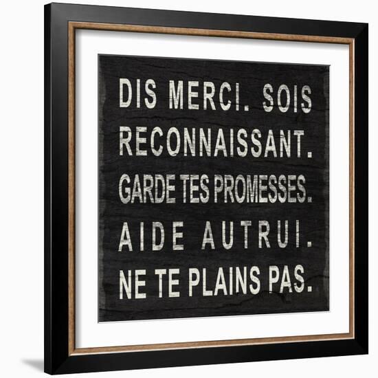 Say Thank You (French)-Sd Graphics Studio-Framed Art Print