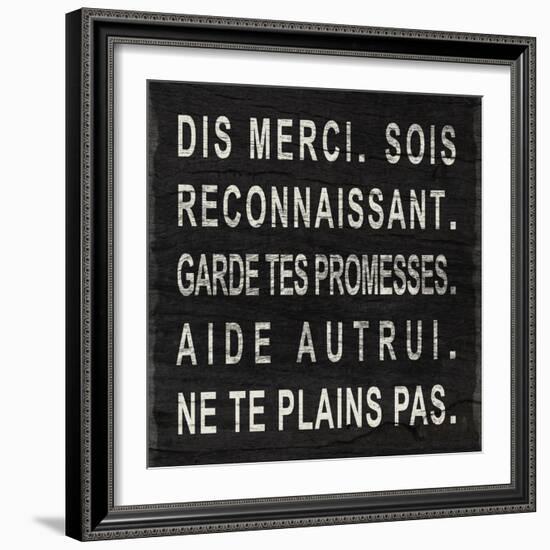 Say Thank You (French)-Sd Graphics Studio-Framed Art Print