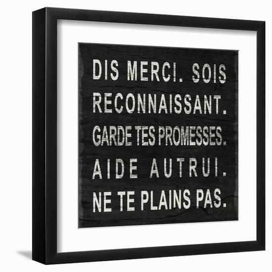 Say Thank You (French)-Sd Graphics Studio-Framed Art Print