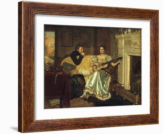 Say, What shall be the Burden of my Song?, 1881-Edmund Blair Leighton-Framed Giclee Print