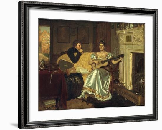 Say, What shall be the Burden of my Song?, 1881-Edmund Blair Leighton-Framed Giclee Print