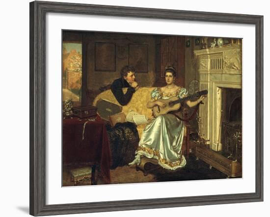 Say, What shall be the Burden of my Song?, 1881-Edmund Blair Leighton-Framed Giclee Print