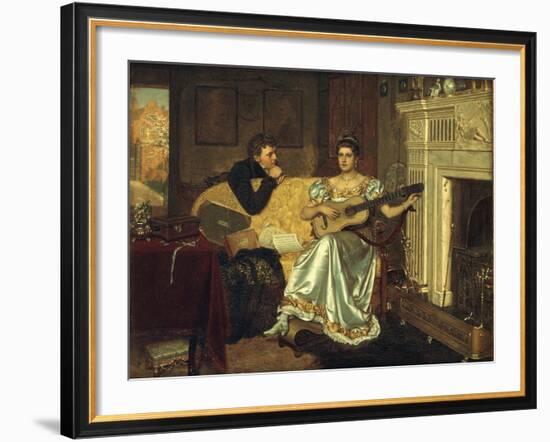Say, What shall be the Burden of my Song?, 1881-Edmund Blair Leighton-Framed Giclee Print