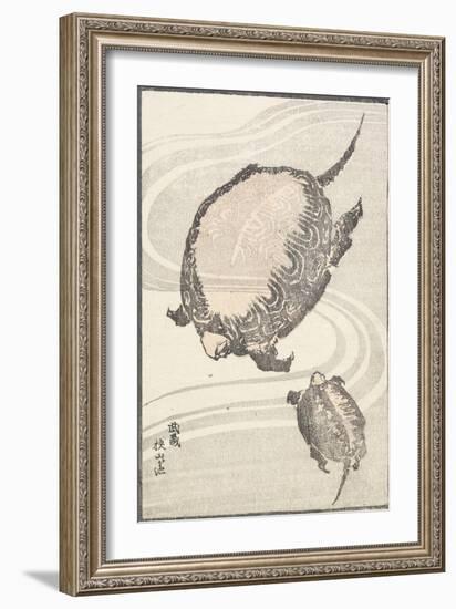 Sayama-Ga-Ike Pond in Musashi Province, 1817-Katsushika Hokusai-Framed Giclee Print