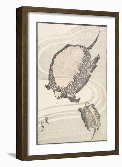 Sayama-Ga-Ike Pond in Musashi Province, 1817-Katsushika Hokusai-Framed Giclee Print