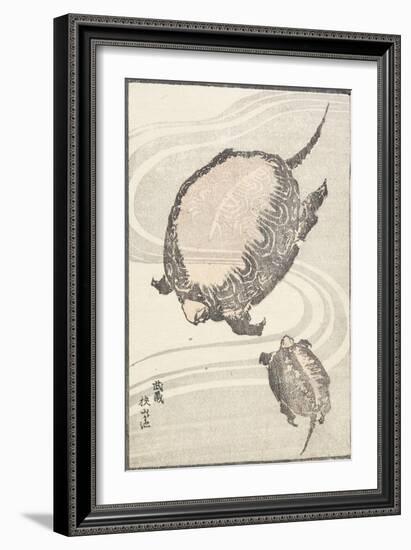 Sayama-Ga-Ike Pond in Musashi Province, 1817-Katsushika Hokusai-Framed Giclee Print