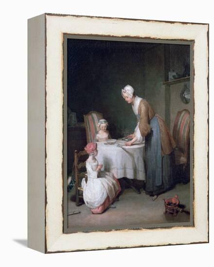 Saying Grace, 1744-Jean-Baptiste Simeon Chardin-Framed Premier Image Canvas