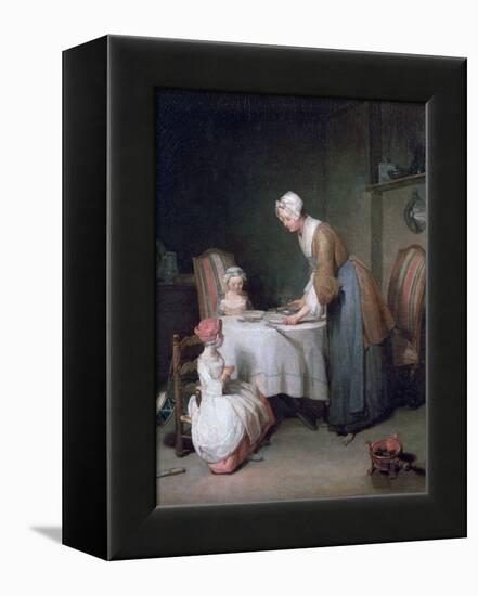 Saying Grace, 1744-Jean-Baptiste Simeon Chardin-Framed Premier Image Canvas