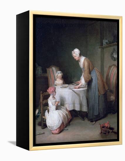 Saying Grace, 1744-Jean-Baptiste Simeon Chardin-Framed Premier Image Canvas