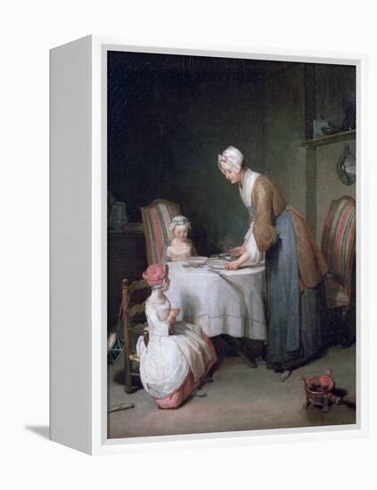 Saying Grace, 1744-Jean-Baptiste Simeon Chardin-Framed Premier Image Canvas