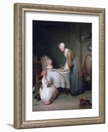 Saying Grace, 1744-Jean-Baptiste Simeon Chardin-Framed Giclee Print