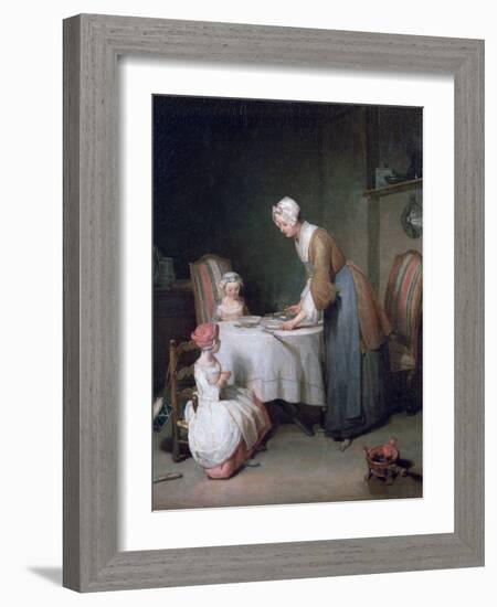 Saying Grace, 1744-Jean-Baptiste Simeon Chardin-Framed Giclee Print