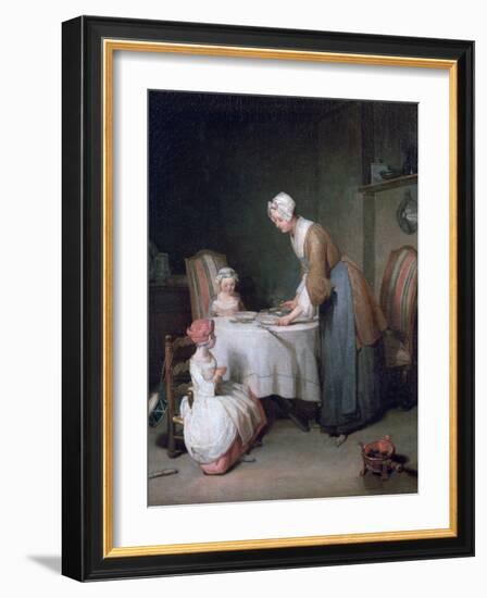 Saying Grace, 1744-Jean-Baptiste Simeon Chardin-Framed Giclee Print