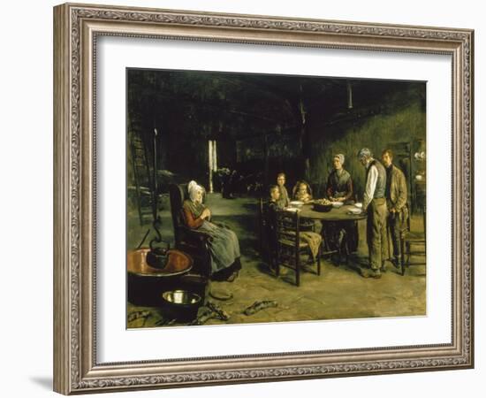 Saying Grace, 1875-1877-Max Liebermann-Framed Giclee Print