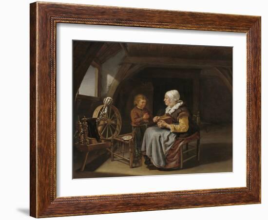 Saying Grace, c.1650-55-Frans Van Mieris-Framed Giclee Print