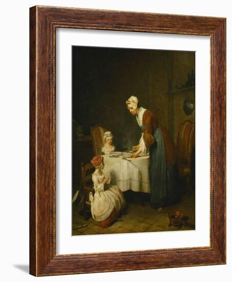 Saying Grace, (La Benedicite), Salon of 1740-Jean-Baptiste Simeon Chardin-Framed Giclee Print