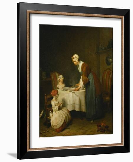 Saying Grace, (La Benedicite), Salon of 1740-Jean-Baptiste Simeon Chardin-Framed Giclee Print