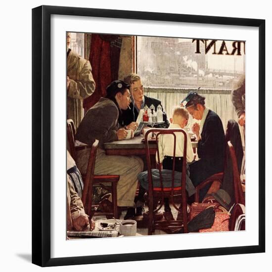 "Saying Grace", November 24,1951-Norman Rockwell-Framed Giclee Print