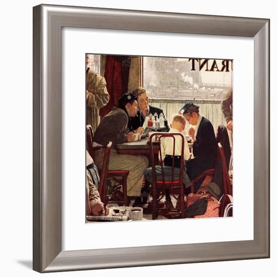 "Saying Grace", November 24,1951-Norman Rockwell-Framed Giclee Print