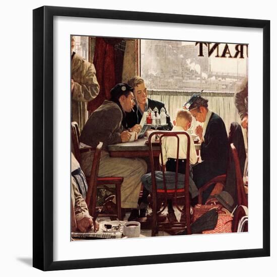 "Saying Grace", November 24,1951-Norman Rockwell-Framed Giclee Print