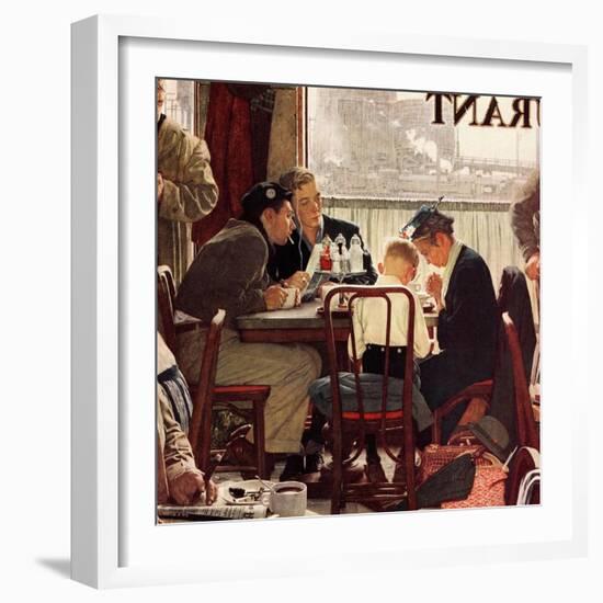 "Saying Grace", November 24,1951-Norman Rockwell-Framed Giclee Print