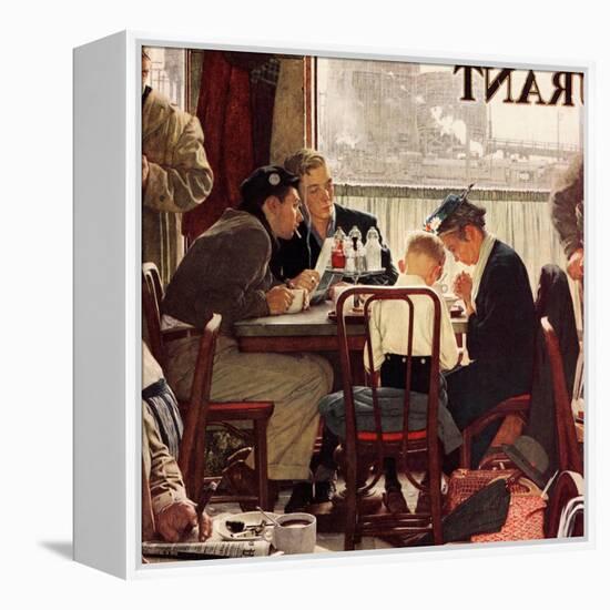 "Saying Grace", November 24,1951-Norman Rockwell-Framed Premier Image Canvas