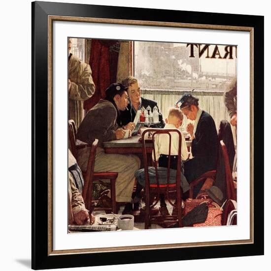 "Saying Grace", November 24,1951-Norman Rockwell-Framed Premium Giclee Print