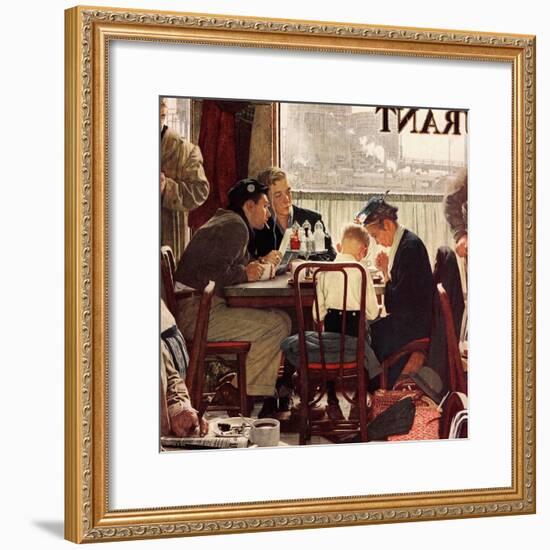 "Saying Grace", November 24,1951-Norman Rockwell-Framed Premium Giclee Print