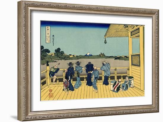 Sazai Hall - 500 Rakan Temples, c.1830-Katsushika Hokusai-Framed Giclee Print